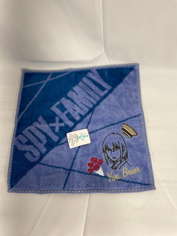 SPY × FAMILY” Yor Forger Hand Towel – Official Japan Character Goods – Navy / Purple Embroidered “Yori Briar” Design