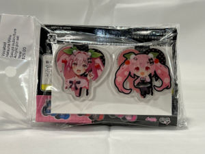 Hatsune Miku – Sakura Subculture Kuji – J Prize: Clear Badge Set – New