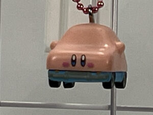 Kirby “Car Mouth Mode” Keychain Charm – Kirby and the Forgotten Land – Pink Car Figurine – Used