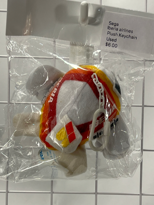 SEGA Plush Jet Keychain – Iberia Airlines (Used)