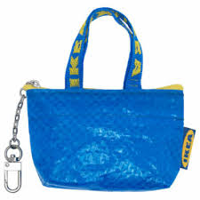 IKEA Mini Shopping Bag Keychain – Classic Blue FRAKTA Tote Design – Official Keychain Pouch – New